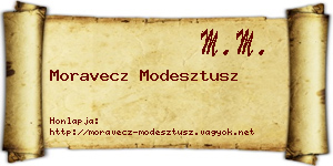 Moravecz Modesztusz névjegykártya